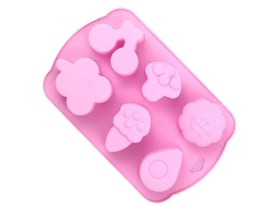 Molde silicona helado hongo y otros